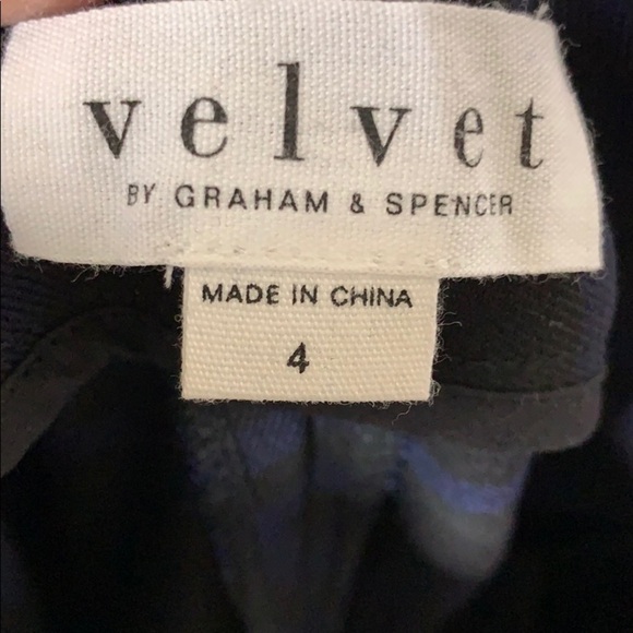 Velvet Graham & Spencer plaid stretch trousers s-4 - Picture 4 of 5